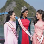 Top 3 Miss Charm 2024 khám phá vẻ đẹp Vịnh Di sản Hạ Long