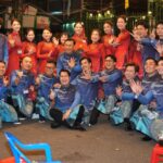 Dàn Hoa hậu, Nam vương Sen Vàng tham gia diễu hành trong Lễ kỷ niệm 50 năm giải phóng miền Nam, thống nhất đất nước
