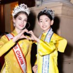 Nam vương Nhí Thế giới Bùi Khâu Minh Triết tỏa sáng cùng Miss Charm 2025 Anna Blanco Flores trên sân khấu Hải Phòng chào năm mới 2026